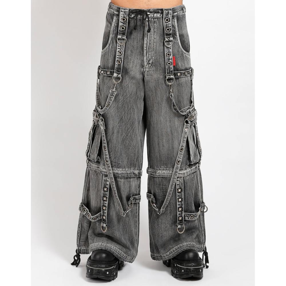 Tripp NYC - Denim Full Force Fog Wash Weite Hose - Schwarz